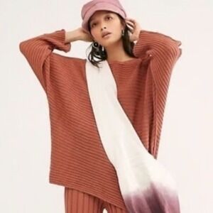 NWT Free People Beach Imogene Oversized Knit Tunic Sweater Top Large Relaxed